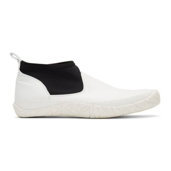 Issey Miyake Men White Vulcanized Mid-Top Sneakers 42 9 New - Picture 1 of 15